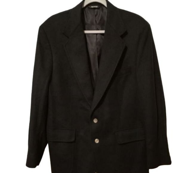Men's Cashmere Sport Coat by Huntington Black 42R - Picture 10 of 10